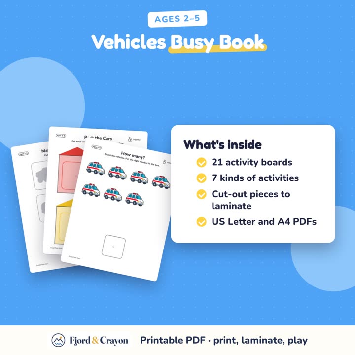 Vehicles Busy Book