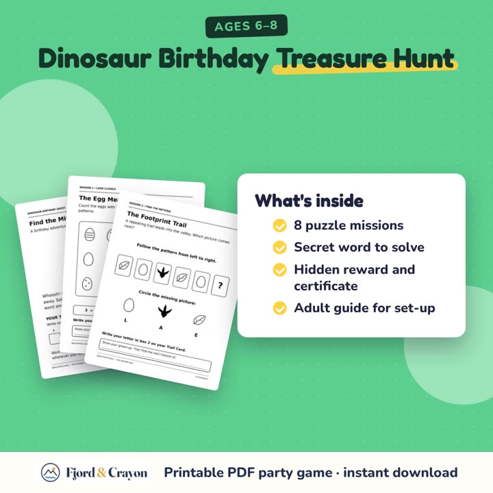 Dinosaur Birthday Treasure Hunt